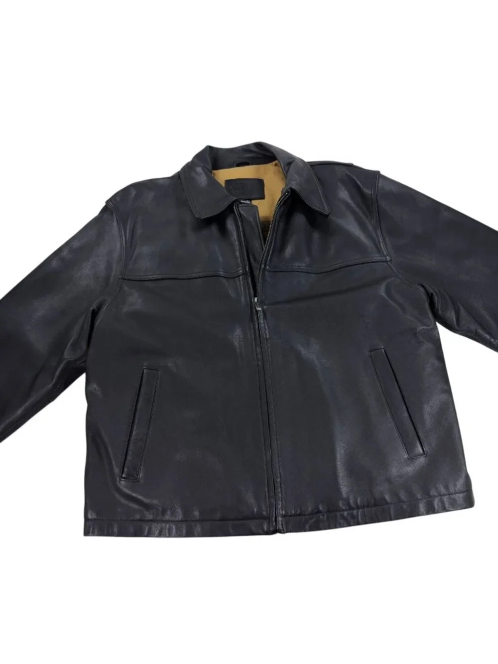 James Dean The Original Authentic Classic Leather Jacket Mens Size M Black NEW